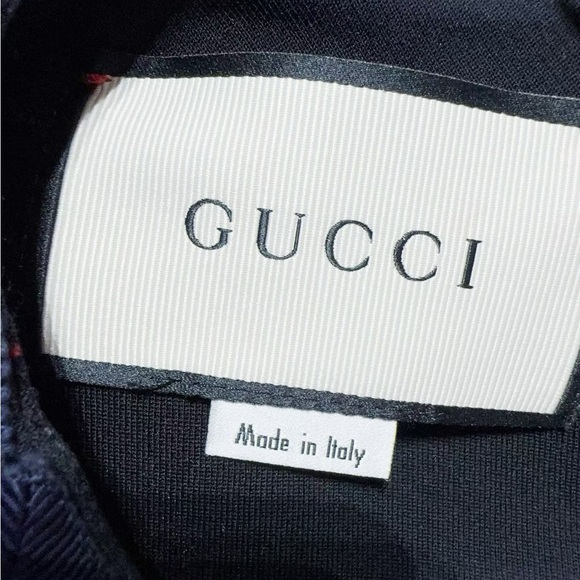 Gucci Dark Blue Dress with Red Trim - Picture 4 of 5